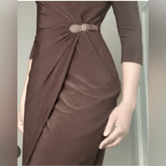 Lauren Ralph Lauren Dresses & Skirts - Lauren Ralph Lauren excellent condition, fully lined brown wrap dress size 4